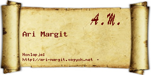 Ari Margit névjegykártya