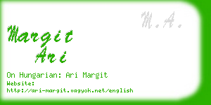 margit ari business card